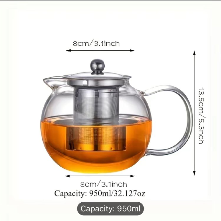 Heat-resistant Glass Teapot