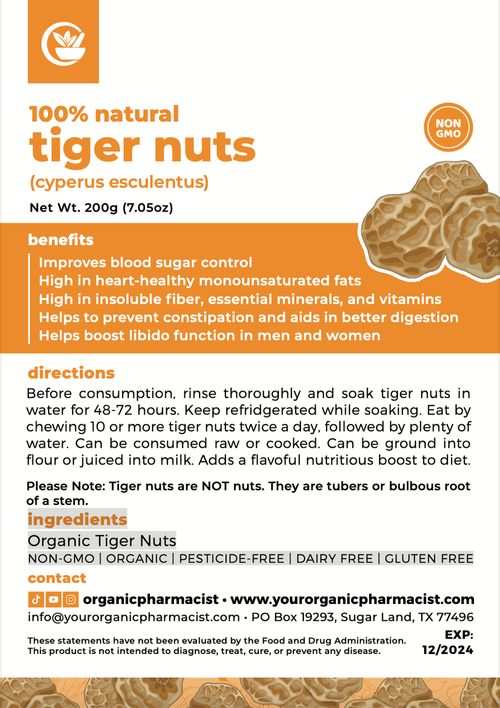 Tiger Nuts (Cyperus Esculentus)- Improved digestion and gut health