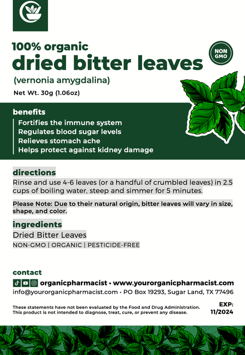 Dried Bitter Leaves (Vernonia Amygdalina)- Diabetes Management