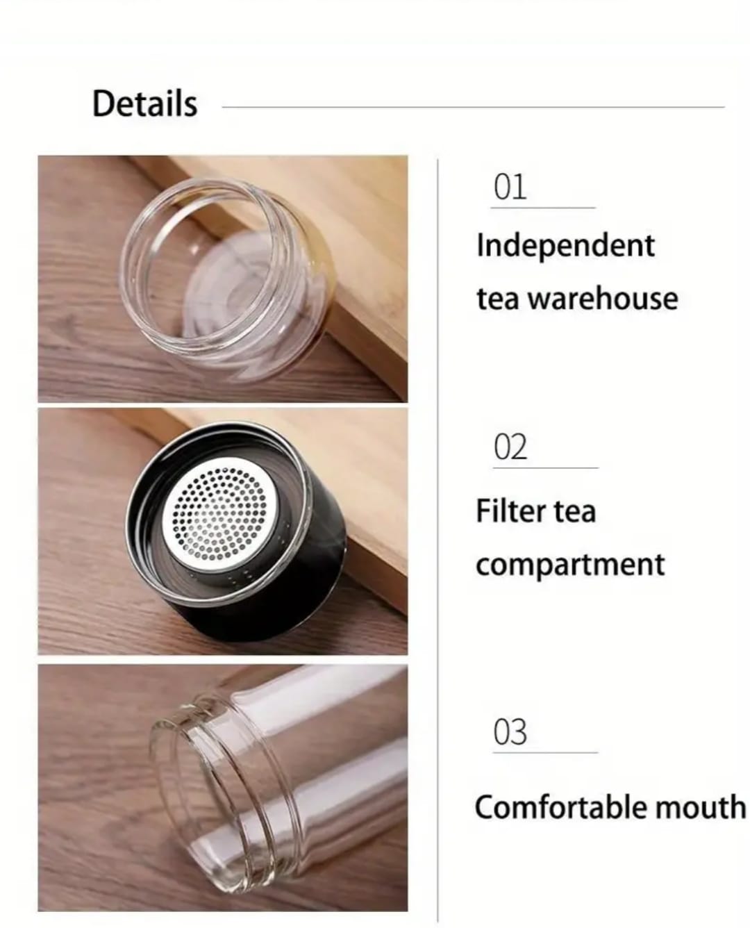 Infused Tea Separation Glass Bottle